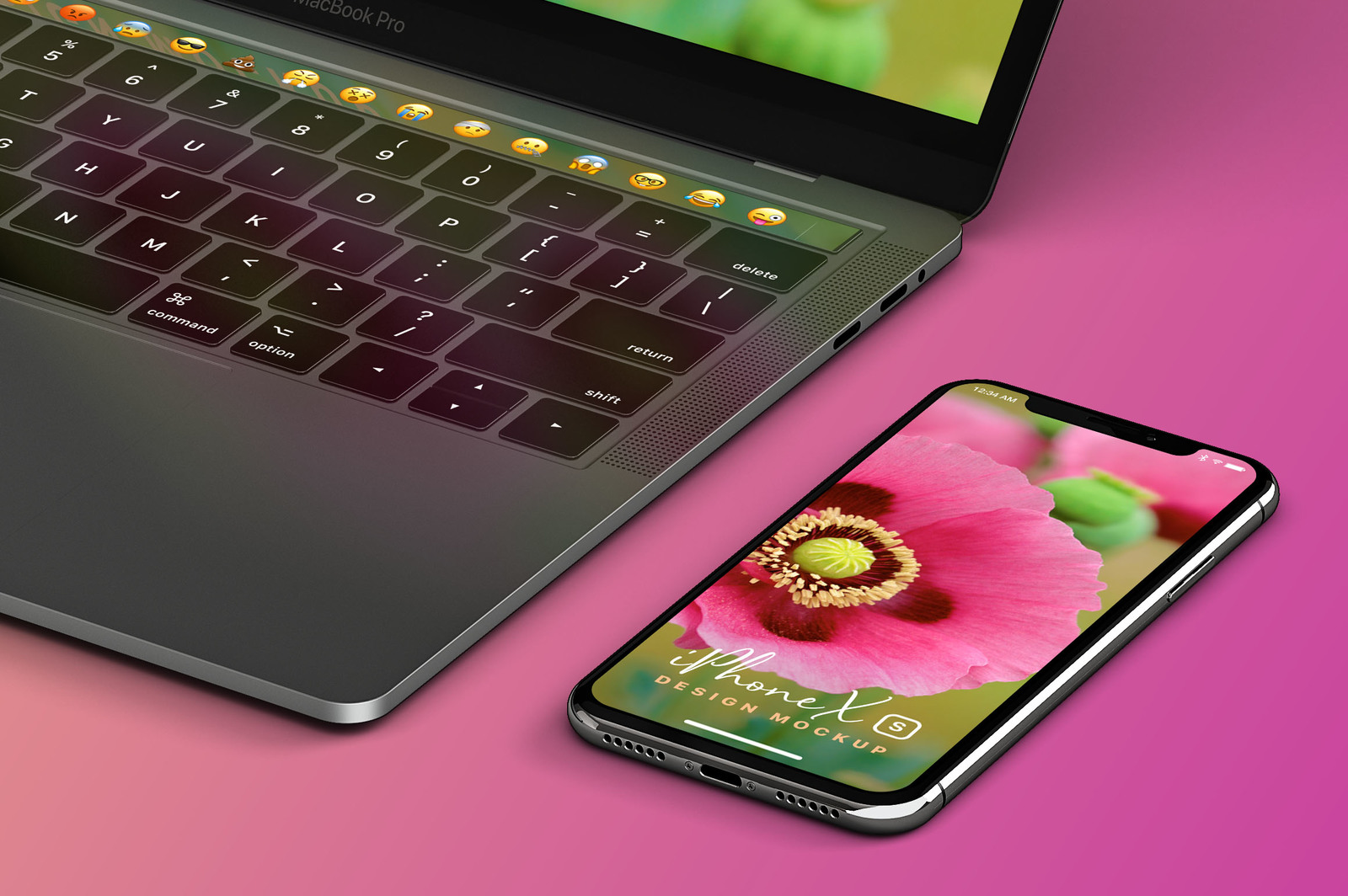 MacBook Pro/ iPhone XS Design Mockup