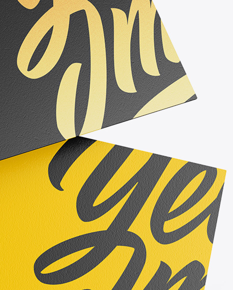 Two Textured Business Cards Mockup