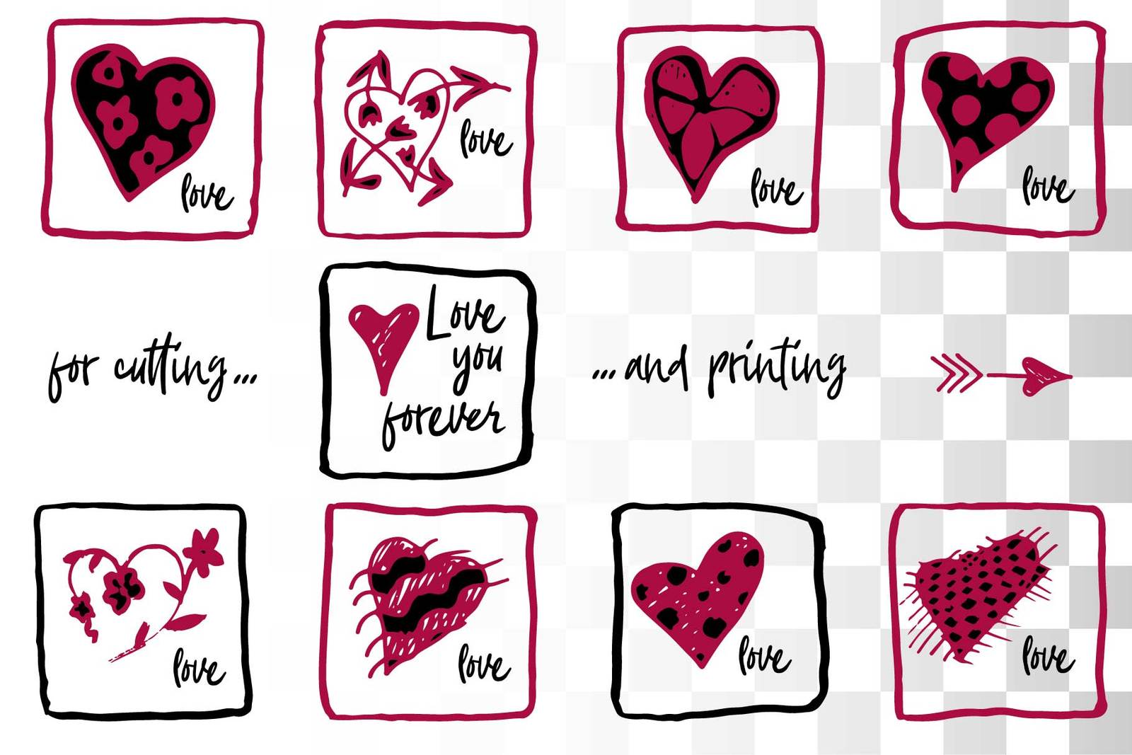 Lovely valentines day set - #2 SVG Lovely valentines day set - #2 SVG