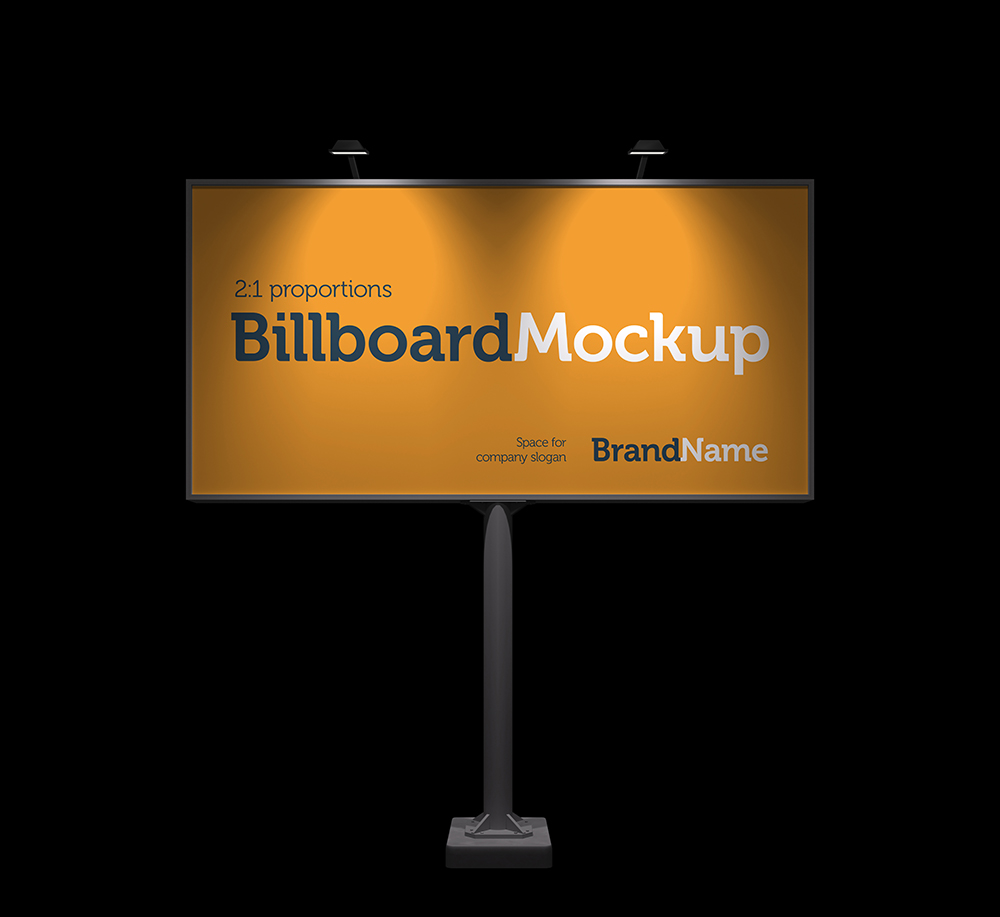 Billboard Mock-Ups. Day &amp; night view