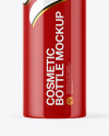 Glossy Cosmetic Bottle with Pump Mockup Glossy Cosmetic Bottle with Pump Mockup