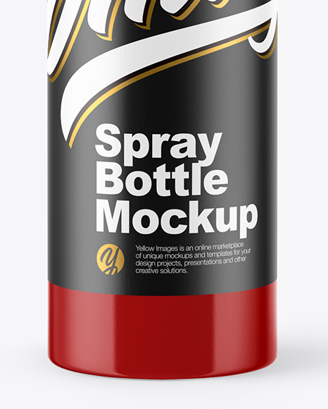 Glossy Spray Bottle Mockup