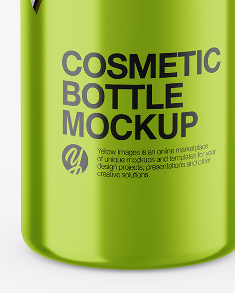 Metallic Cosmetic Bottle Mockup