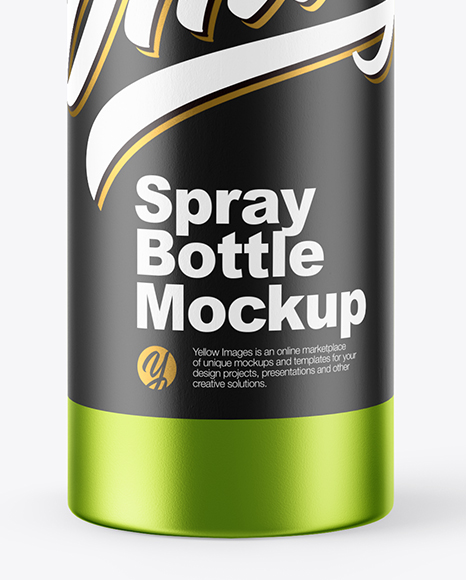 Metallized Spray Bottle Mockup