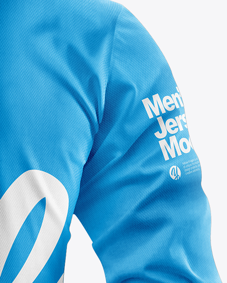 Men’s Jersey with Mini Eyelet Fabric Mockup - Free Download Images High