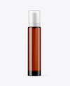Amber Cosmetic Bottle with Pump Mockup Amber Cosmetic Bottle with Pump Mockup