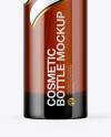 Amber Cosmetic Bottle with Pump Mockup Amber Cosmetic Bottle with Pump Mockup