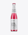 Clear Glass Pink Drink Bottle Mockup Clear Glass Pink Drink Bottle Mockup