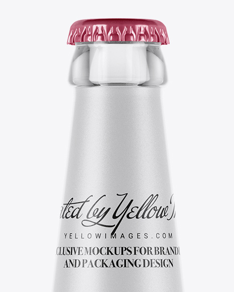 Clear Glass Pink Drink Bottle Mockup