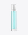 Clear Cosmetic Bottle with Pump Mockup Clear Cosmetic Bottle with Pump Mockup