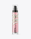 Clear Cosmetic Bottle with Pump Mockup Clear Cosmetic Bottle with Pump Mockup