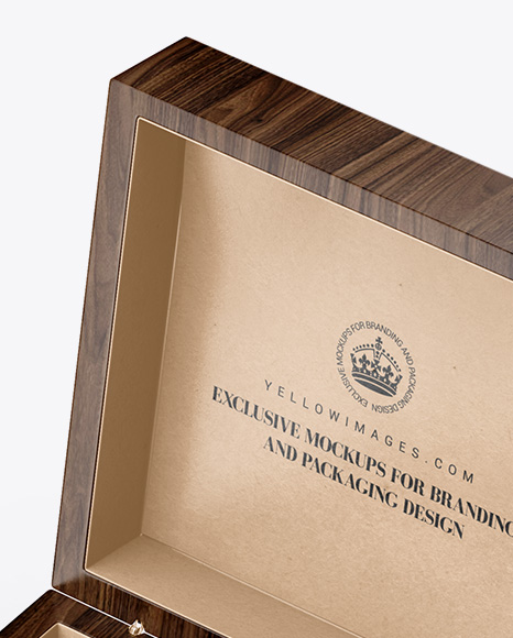 Wooden Box w/ Tie Mockup