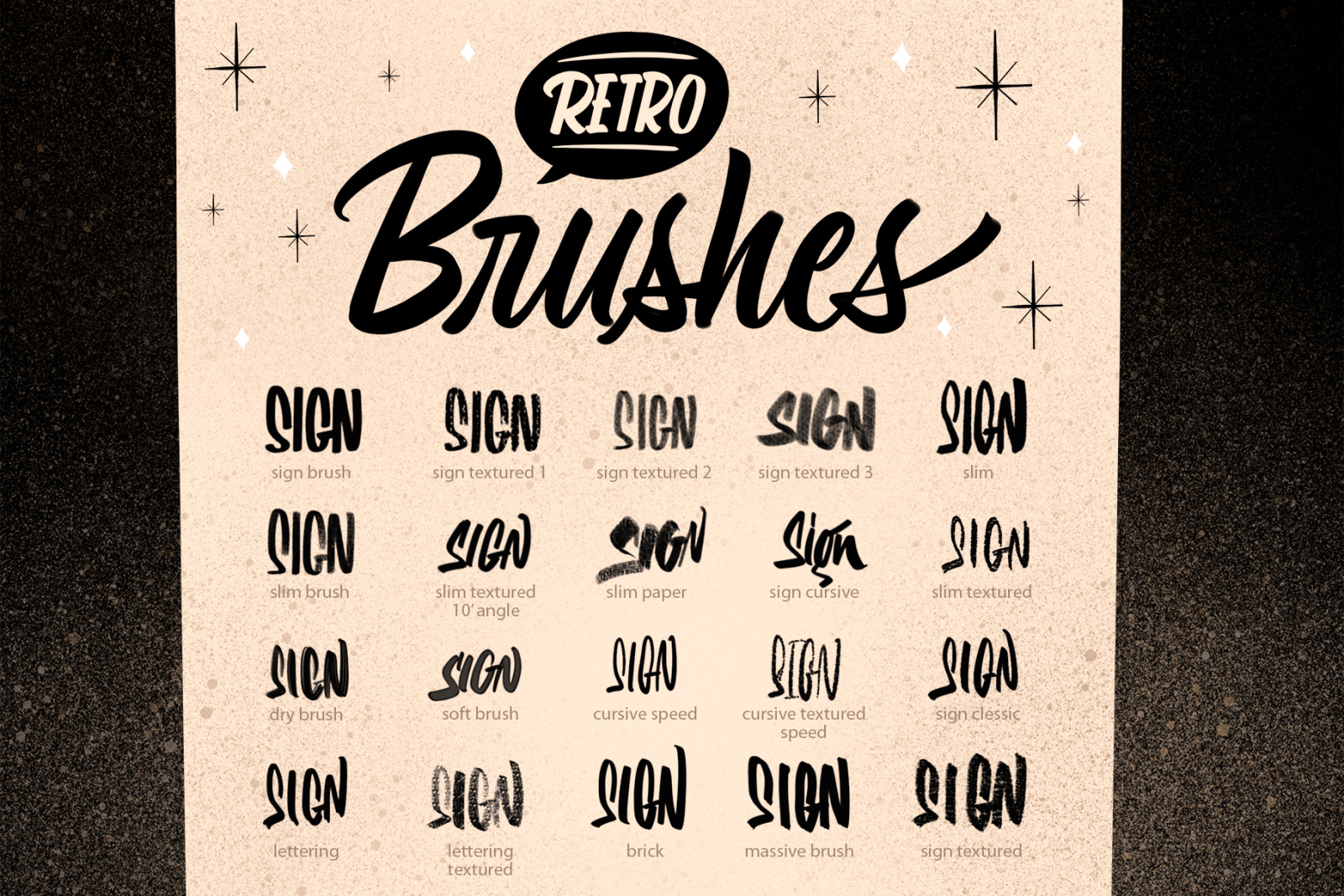 Sign Painting Brushes for Procreate