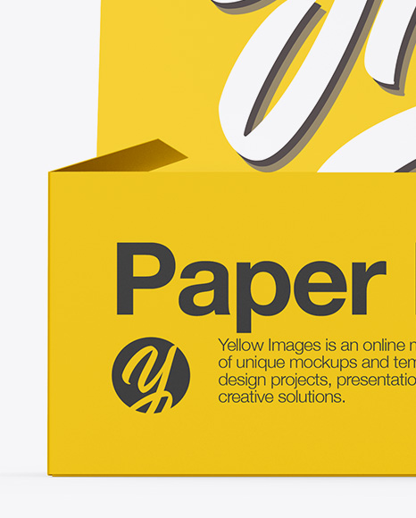 Opened Paper Box Mockup Opened Paper Box Mockup