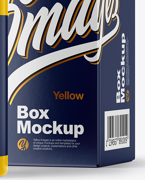 Glossy Pills Bottle with Box Mockup