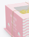 Box with Cake Mockup