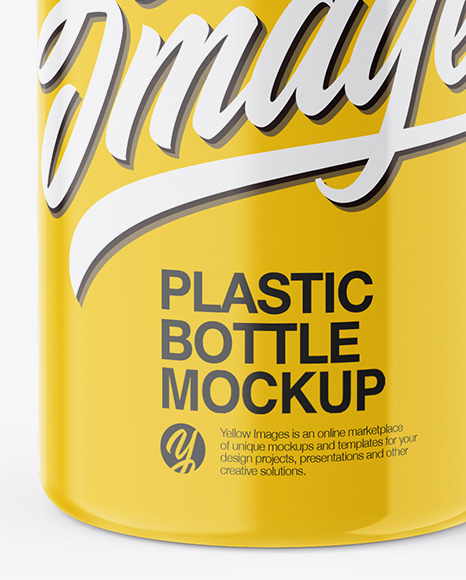 Glossy Plastic Bottle Mockup