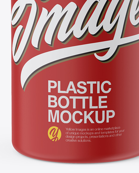 Matte Plastic Bottle Mockup