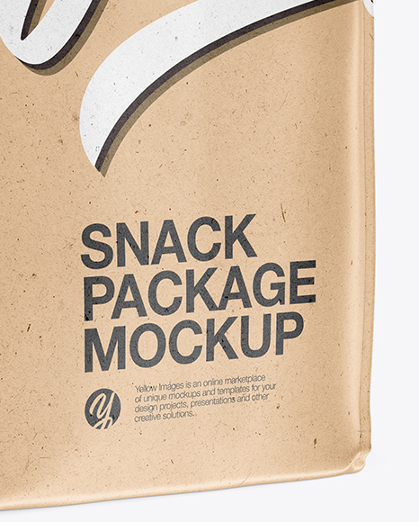 Kraft Paper Snack Package Mockup