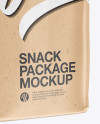 Kraft Paper Snack Package Mockup