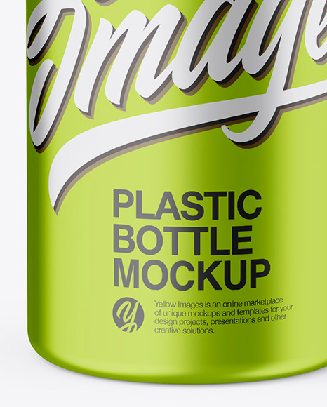 Metallic Plastic Bottle Mockup