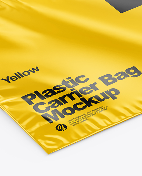 Matte Plastic Carrier Bag Mockup