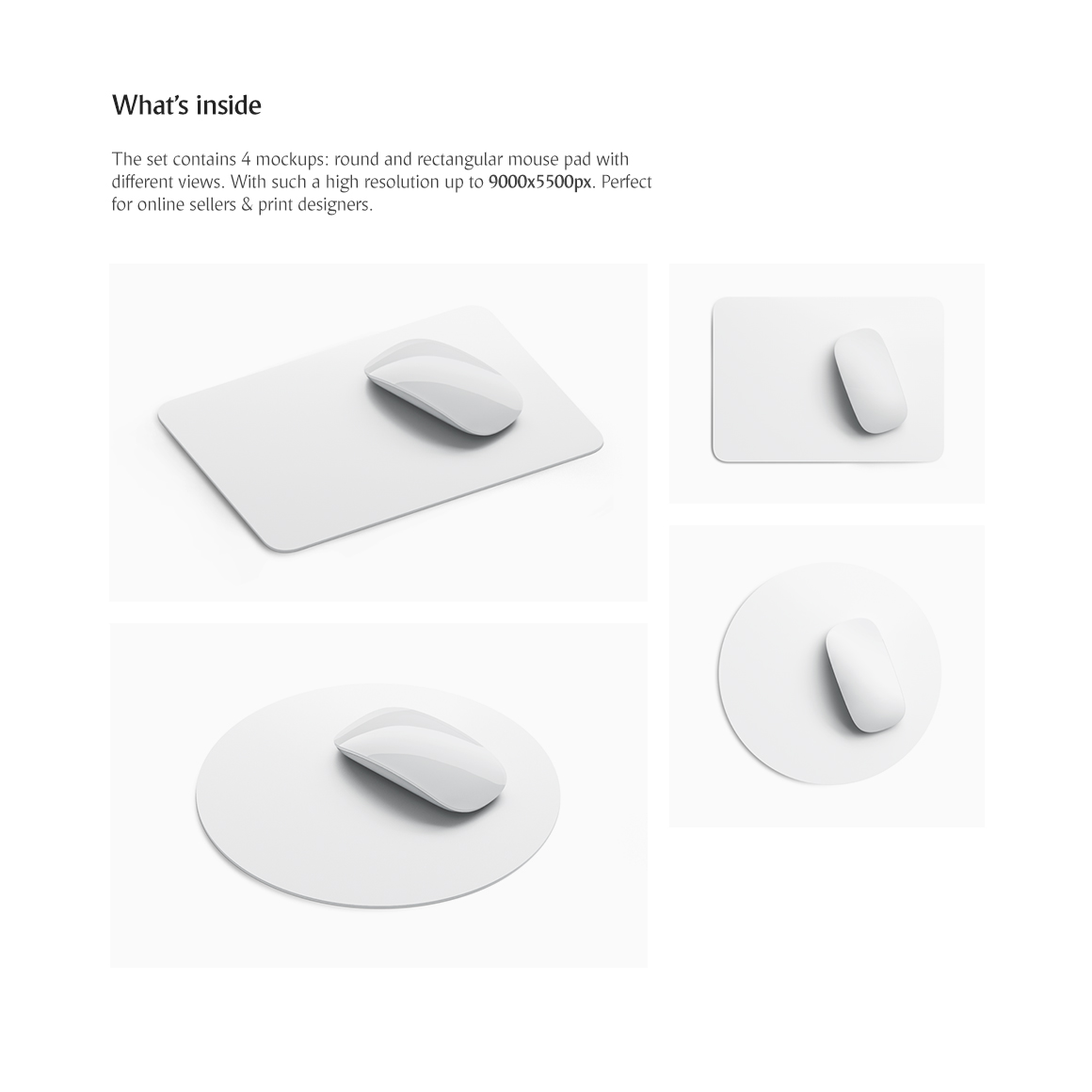 Mouse Pad Mockups Set