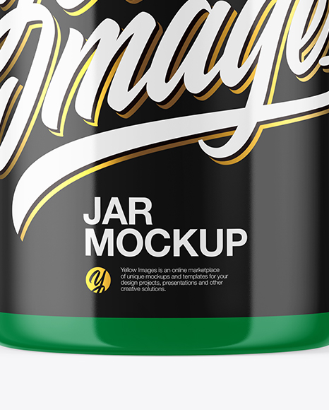 Glossy Plastic Jar Mockup