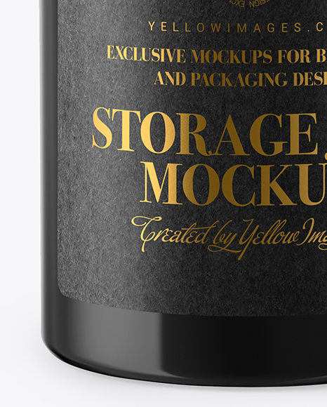 Glossy Storage Jar Mockup