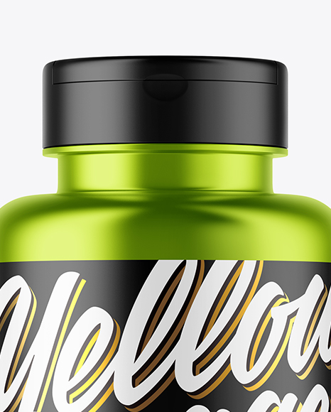 Metallic Plastic Jar Mockup Metallic Plastic Jar Mockup