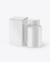 Matte Pills Bottle with Box Mockup