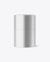Metallic Round Box Mockup
