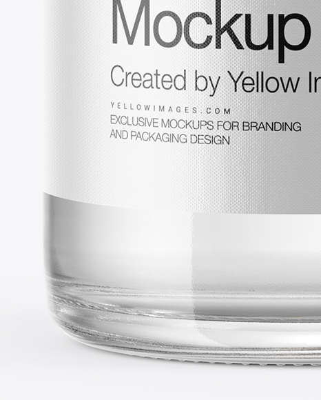 Glass Water Bottle Mockup