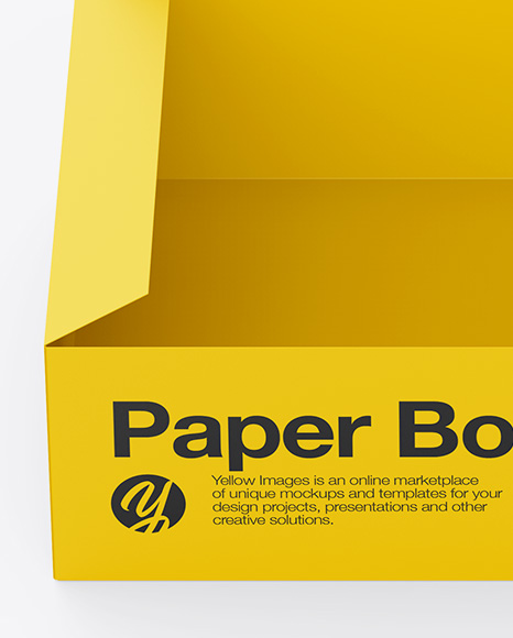 Opened Paper Box Mockup Opened Paper Box Mockup