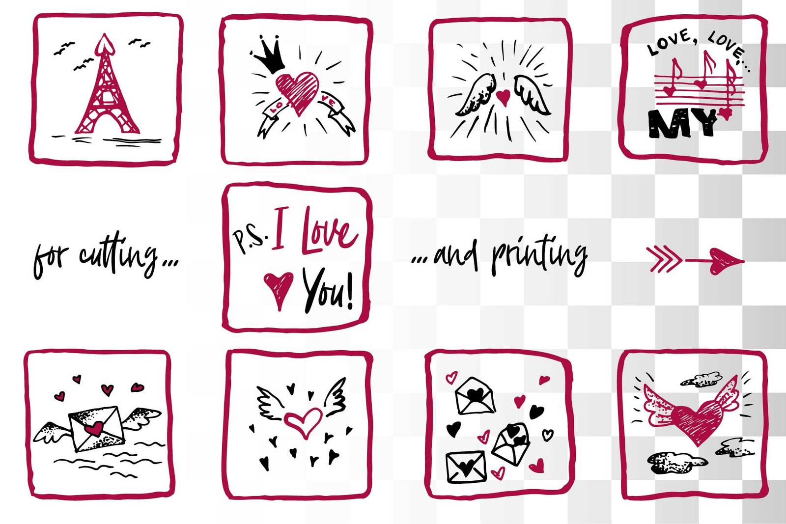 Lovely valentines day set - #5 SVG collection Lovely valentines day set - #5 SVG collection