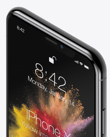 Isometric Apple iPhone X Mockup