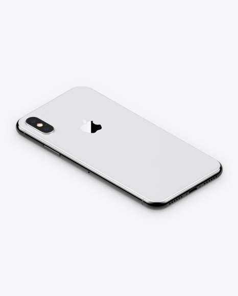 Isometric Apple iPhone X Mockup