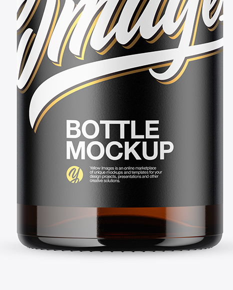 Amber Bottle Mockup Amber Bottle Mockup