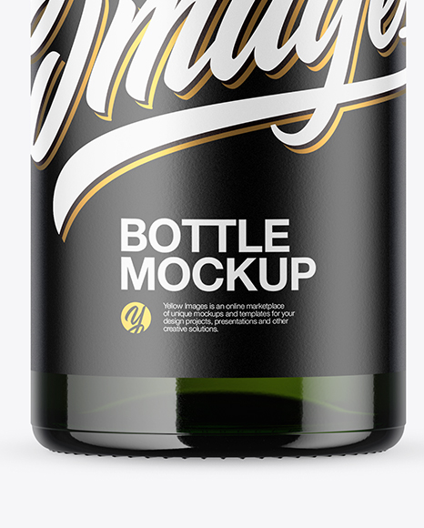 Green Bottle Mockup