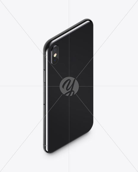 Isometric Apple iPhone X Mockup