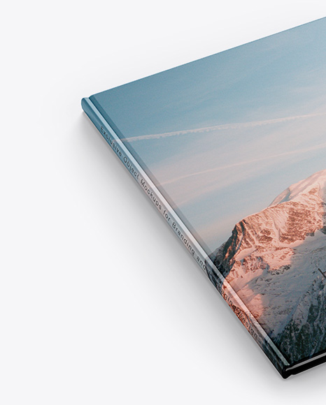 Hardcover Book w/ Matte Cover Mockup