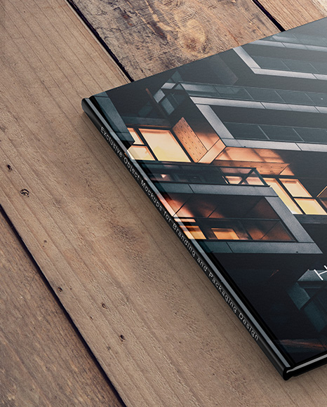 Hardcover Book w/ Matte Cover Mockup