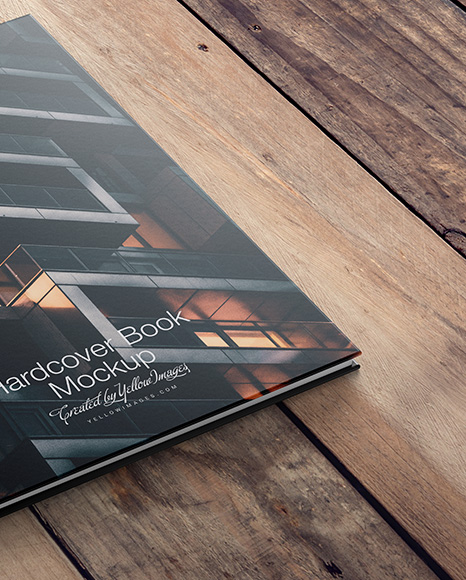 Hardcover Book w/ Matte Cover Mockup