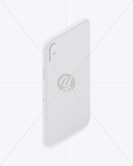 Isometric Clay Apple iPhone X Mockup