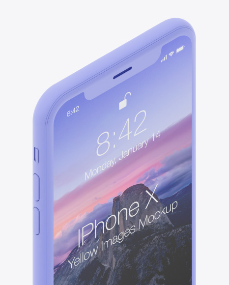 Isometric Clay Apple iPhone X Mockup