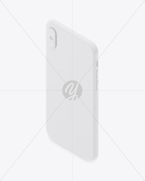 Isometric Clay Apple iPhone X Mockup