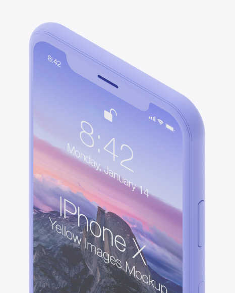 Isometric Clay Apple iPhone X Mockup