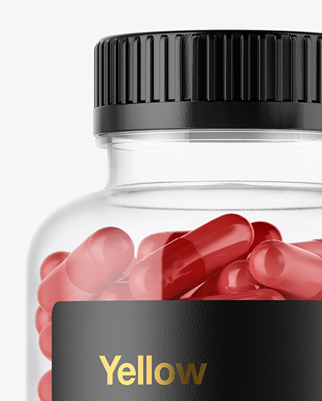 Clear Pills Bottle Mockup