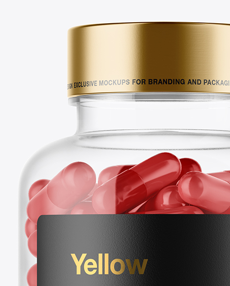 Clear Pills Bottle Mockup