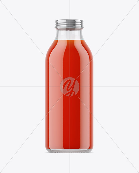 Tomato Juice Bottle Mockup